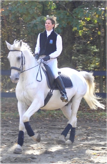 Blanca cantering